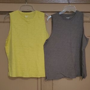 Old Navy Sleeveless Tops in Yellow and Gray